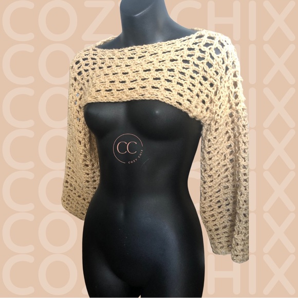 Just Chill: Handmade Crochet Bolero Top - Picture 2 of 3
